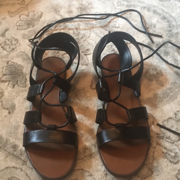 zara lace up sandals
